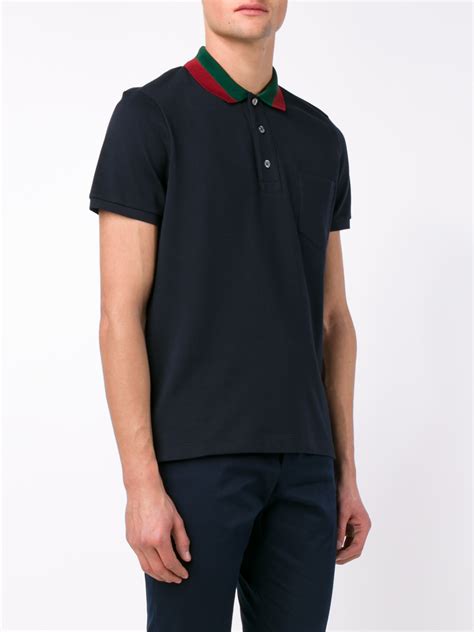 gucci polos for sale|gucci navy striped polo shirt.